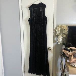 Torrid velvet black dress long